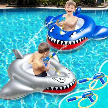 Imagem de Flutuadores de Piscina com Pistolas d'Água Tubarão - Pacote com 2 - Pa