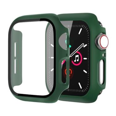 Imagem de Capa rígida para Apple Watch Series SE 6 5 4 40 mm [proteção total], protetor de tela integrado [sensível ao toque] Capa protetora fina para iWatch S6/S5/S4/SE acessórios de 40 mm, verde
