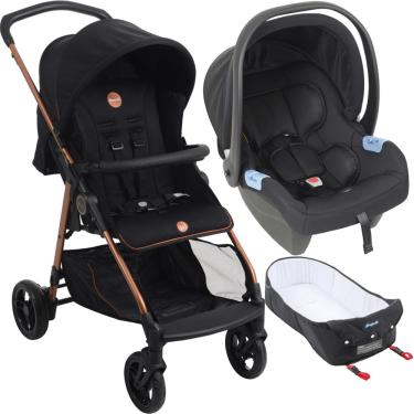 Imagem de Carrinho de Bebe Burigotto com Bebe Conforto e Moises Lui Cobre