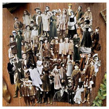 Imagem de Vilikya 83 Peças De Bonecas Papel Dark Academia Para Suprimentos Diário Sucata, Recortes Pessoas Em Cartão Vintage Kits Scrapbook, Colagens Itens Efêmeros Diários Papéis Decorativos Grossos Decoraçã