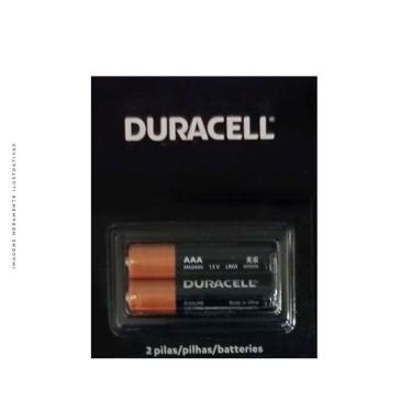 Imagem de Pilhas Alcalina AAA Duracell 1,5V, Com 2 Unidades - MN2400B2