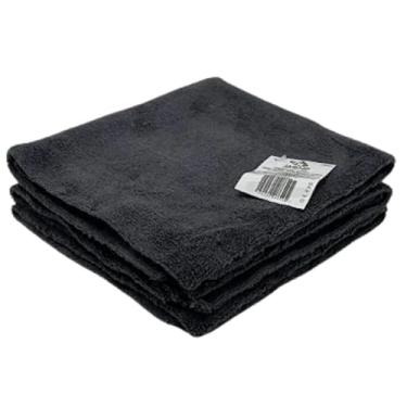Imagem de KIT 3 PANOS PRETOS MICROFIBRA GRANDE 60CM X 40CM MULTIUSO LIMPA CARRO VIDRO CASA REUTILIZAVEL FLANELA