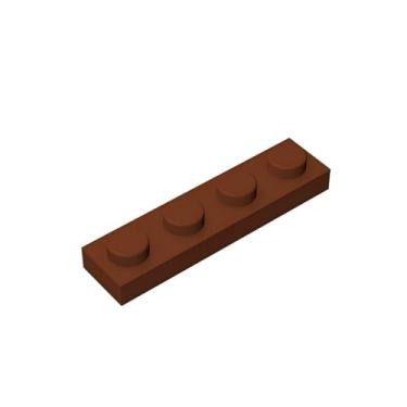 Imagem de Classic Building Bricks Plate 1x4, 110 Piece Bulk Building Block, Compatible with Lego Parts and Pieces 3710, Creative Play Set Compatible with All Major Brick Brands (Brown)
