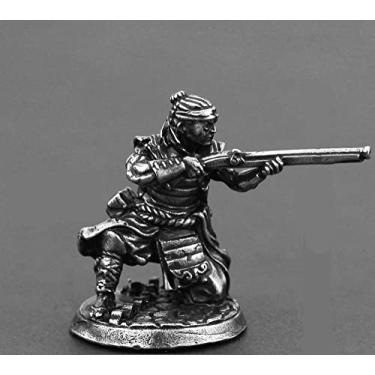 Imagem de Alloy Samurai Model, Ancient Mini Warrior Model Toy, Japanese Style Table Games and Chess Decoration Military Manual, DIY Alloy Samurai Doll (Gunner Warrior-C)