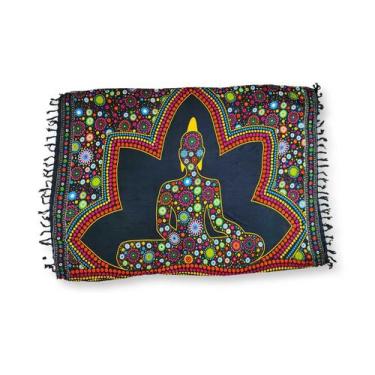 Imagem de Canga Saída de Praia Tecido Viscose Estampa Chakras - Sarat Moda India