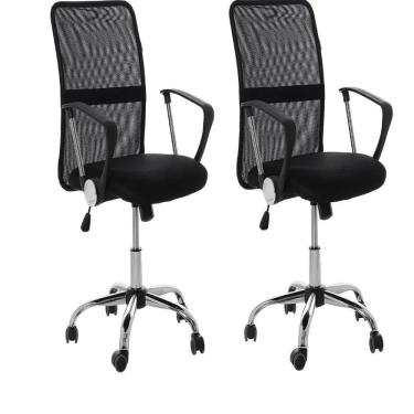 Imagem de Kit 2 Cadeira De Escritorio Diretor Comfort Preto