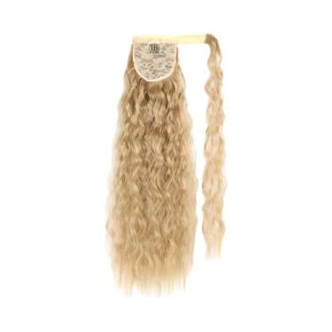Imagem de Extensões De Cabelo Sintético Longo Ondulado Em Tom Marrom Loiro Com R
