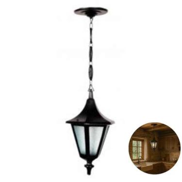 Imagem de Luminária Colonial Decorativa Para Teto com Corrente Verona Mini Alumí