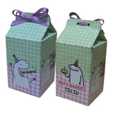 Imagem de Kit 10 Caixinhas Milk Lembrancinha Flork Repi Bardei Tiu Iu