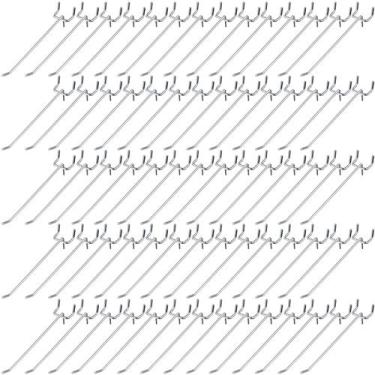 Imagem de Ganchos de prateleira Peg Board, aço inoxidável Shimeyao, 15 cm, 100 u