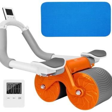 Imagem de Aparelho de Ginástica Rolo Roda Abdominal com Suporte de Cotovelo para Treino de Força em Casa para Exercícios Básicos