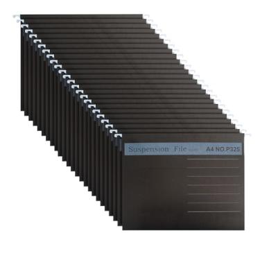 Imagem de SOYIRI Pacote com 25 pastas de arquivos suspensas, suporte de arquivos de suspensão A4, pastas de arquivos organizadoras suspensas, arquivos de suspensão de armário de arquivo com aba e etiqueta para