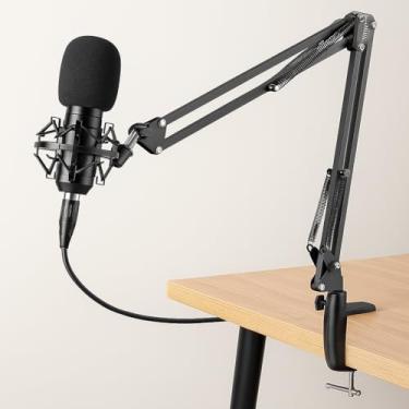 Imagem de Suporte Articulado para Microfone, Braço Ajustável para Mesa, Profissional em Aço para Podcast e Estúdio de Gravação