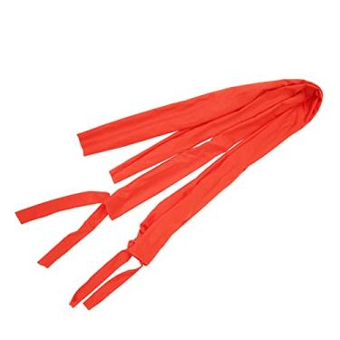 Imagem de Protetor de Rabo de Cavalo Respirável, Material de Fibra Elástica de 3 Tubos Leve, Trança de Rabo de Cavalo Dobrável para Casa (Vermelho)