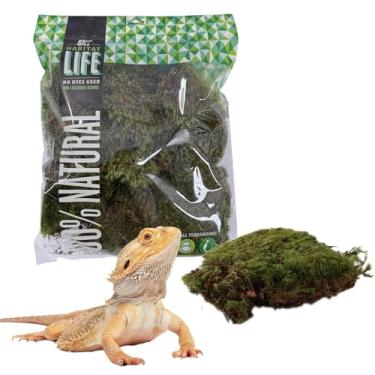 Imagem de Quality Growers - The Habitat Life - Musgo de humor natural - para terrários de répteis, anfíbios e invertebrados - retenção de umidade - controle de umidade - roupa de cama macia - sem corantes e