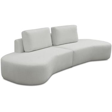 Imagem de Sofá 4 Lugares Orgânico Sala de Estar Living 270cm Louise D06 Veludo Bege - Lyam Decor