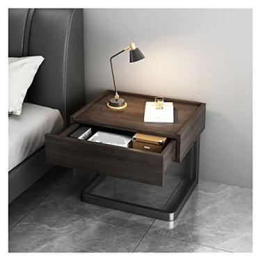 Imagem de Mesa de cabeceira mesa de cabeceira armazenamento de cabeceira simples prateleira de cabeceira pequena quarto mesa de cabeceira mesa de cabeceira (cor: B, tamanho: 50 x 40 x 45 cm)