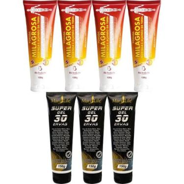 Imagem de Kit 4 Pomada Milagrosa 150G + 3 Super Gel 30 Ervas 150G - Bio Instinto