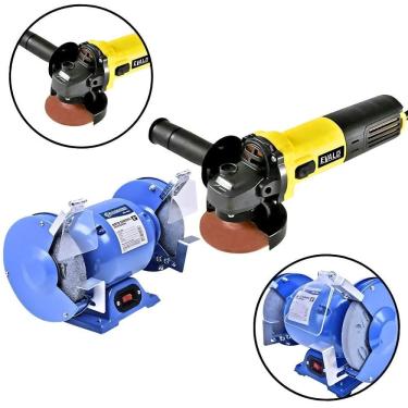 Imagem de Moto Esmeril 6 POL 1/2 HP e Esmerilhadeira Angular 4.1/2 POL EVALD