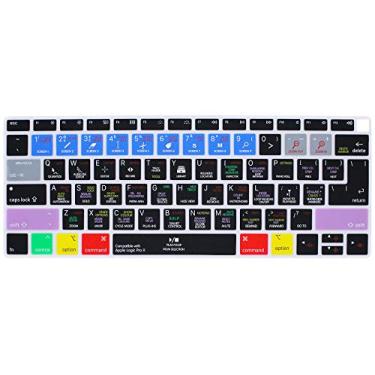 Imagem de Capa de teclado Hotkey para atalhos WYGCH compatível com MacBook Air 2018 [13,3 polegadas A1932 com tela de retina e Touch ID] protetor de silicone macio, versão EUA/UE, Logic pro x