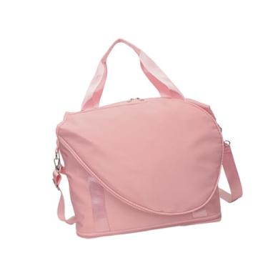 Imagem de Zxpjkyu Bolsa Grande para Raquete de Badminton, Bolsa de Tênis com Alça de Ombro Ajustável, Compartimento para Sapatos, Material de Poliéster, Separação úmida, Rosa