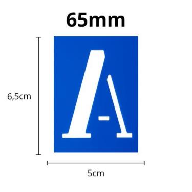 Imagem de Kit Régua Letras e Números Vazados Tamanhos Material Escolar - BudePla