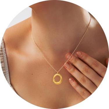 Imagem de Pingente de colar com inicial A-Z em 3D, joia de aço inoxidável personalizada, corrente ajustável, adequado para design moderno de letras femininas, F, Aço inoxidável, Sem Pedra Preciosa