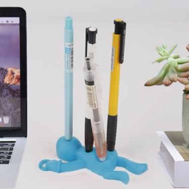 Imagem de Suporte de caneta de silicone para organizadores de mesa engraçados e acessórios escolares, estojo de lápis fofo, presente para escritório