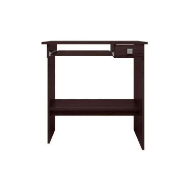 Imagem de Escrivaninha Mesa Para Computador 1 Gaveta Ajl Castanho