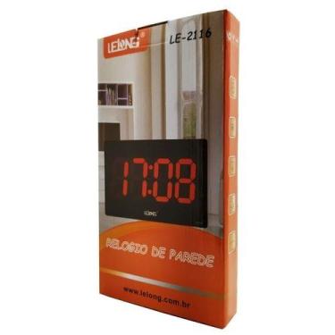 Imagem de Relógio Parede Mesa Led Digital LE-2116 Lelong Temperatura Calendário 