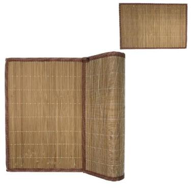 Imagem de Esteira Jogo Americano De Bambu 30x45cm para mesa - Clink, Branco