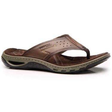 Imagem de Chinelo Couro Masculino Amortecedor Original Pegada 131663, Pinhão, 43