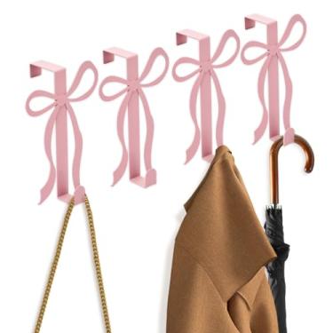 Imagem de 2 ganchos decorativos sobre a porta com 5 ganchos para casaco na parte de trás do banheiro, quarto, portas de armário para pendurar roupas, chapéu, toalhas, guarda-chuvas, chaves (estilo 2)