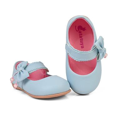 Imagem de Sapatilha Esportiva Bebê Menina Infantil Laço Azul Conforto Mz Shoes-Feminino