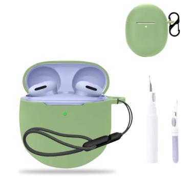 Imagem de Capa para Google Pixel Buds 2a, capa protetora para fone de ouvido NOUKAJU (com mosquetão + cordão + caneta de limpeza) à prova de quedas, arranhões, à prova de choque, capa para Google Pixel Buds 2a