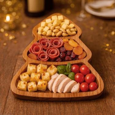 Imagem de 3 Petisqueira Arvore Natal Estrela Madeira Pinus - Woodspot