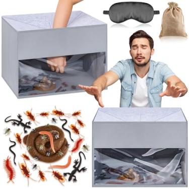 Imagem de Colingmill O conjunto de jogos de Halloween inclui caixa não tecida, insetos falsos, casca de cocô falsa, uvas para globos oculares, caixas de Halloween Feelie, lembrancinhas de festa de Halloween