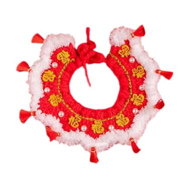 Imagem de Ｂｅｓｇａ Cachecol de Ano para Gatos, Feito à Mão em Crochê, Babador, Acessório Decorativo para Animais de Estimação, Confortável, Ajustável, Ideal para, Xs