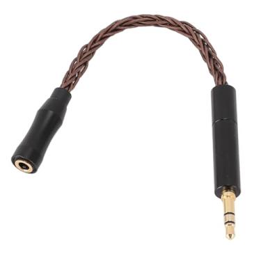 Imagem de Generic Cabo Adaptador de Fone de Ouvido, Cabo Adaptador Fêmea de 3,5 Mm para Macho de 4,4 Mm Conectores Banhados a Ouro Plug and Play para Smartphones (Bronze)