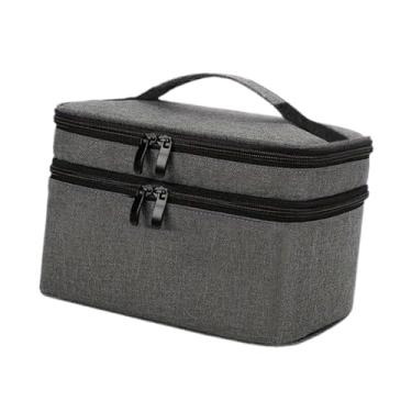 Imagem de oshhni Caixa de primeiros socorros familiar com alça, organizador de armazenamento de camada dupla para caminhadas, costura, viagens e cosméticos.