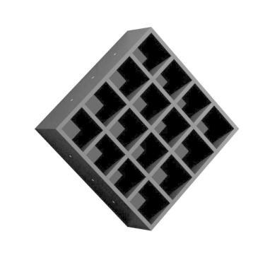 Imagem de Suporte Porta Toalha Luiza Com 16 Nichos Toalheiro Multiuso preto