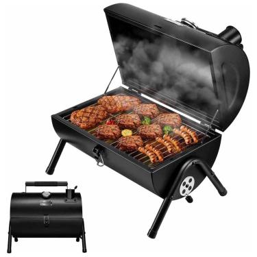 Imagem de MAISON HUIS Churrasqueira a Carvão Portátil e Compacto serve até 8 Pessoas, Preta