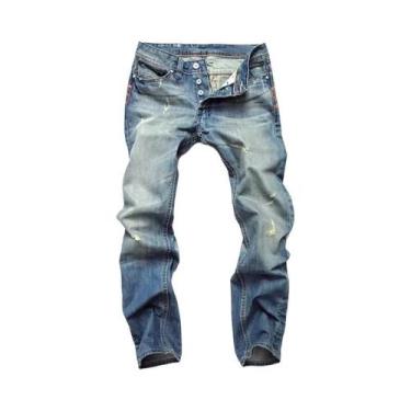 Imagem de Calças Jeans Casuais Masculinas plus Size 2025 De Alta Qualidade Em Al