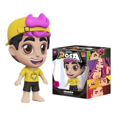 Imagem de Boneco Infantil Vinil 15cm Dos Rosa - Leozinho - Algazarra - Algazarra