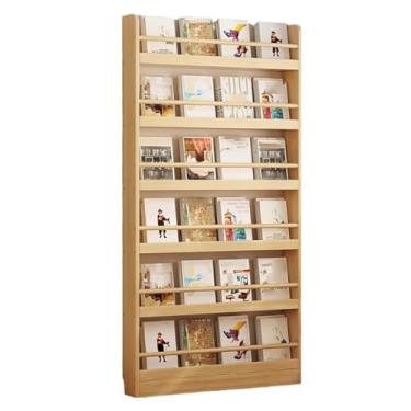 Imagem de Estante de parede atrás da porta alta e estreita atrás da porta estante de parede de 3 a 6 camadas com prateleiras de armazenamento abertas para quarto, sala de estar, escritório em casa, atrás da