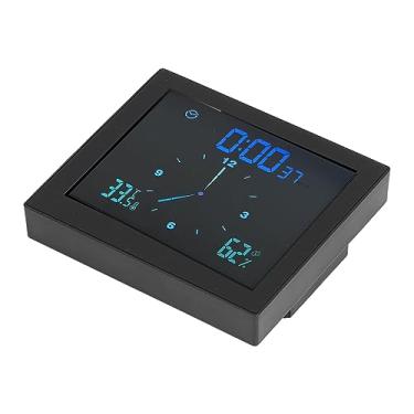 Imagem de KIMISS Relógio Digital de Chuveiro de 5 Polegadas à Prova d'água Com Temporizador, Alarme, Temperatura e Exibição de Umidade - Design de Ventosa para Conveniência do Banheiro (Preto)