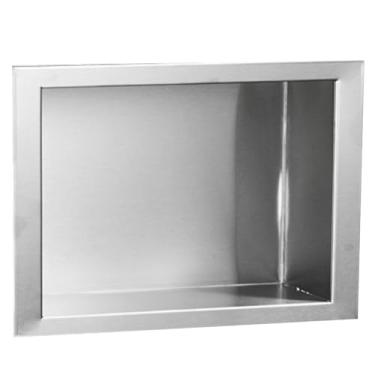 Imagem de Nicho de chuveiro de aço inoxidável embutido, suportes de papel higiênico de metal, armário de parede de armazenamento de prata pode ser colocado horizontalmente para cozinha de hotel (36 x 36 x 12 cm