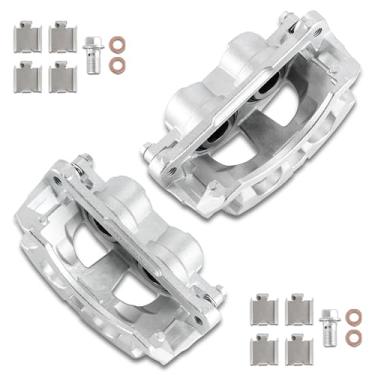 Imagem de UNITHUB Kit de pinça de freio dianteiro direito + conjunto esquerdo com suporte 18B5172 18B5173 compatível com Ram 2500 3500 2009-2018 com 8 rodas lug (conjunto de 2)