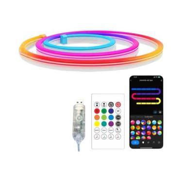 Imagem de Fita De LED Neon RGB À Prova d'Água Com Controle Por Voz Alexa Google 