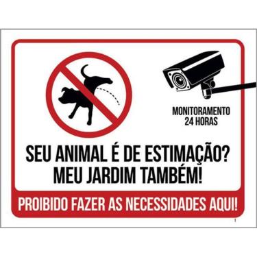 Imagem de Kit 3 Placa Animal Estimação Jardim Proibido Coco 36X46